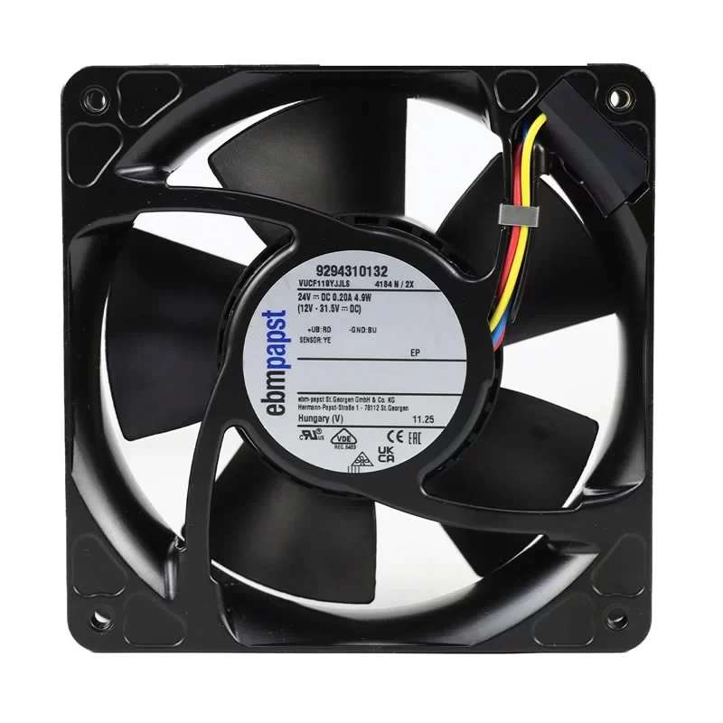 4184N/2X ebmpapst 24V 0.50A 119x119x38mm DC Axial Fan
