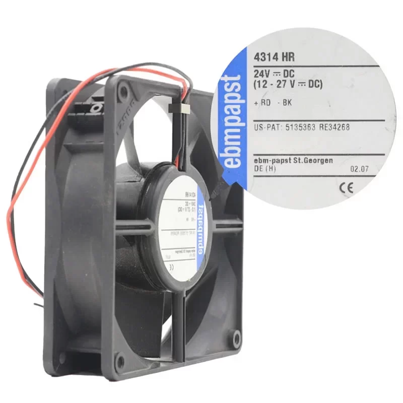 4314HR ebmpapst 24VDC 119x119x32mm DC Axial Fan 4314HR ebmpapst 24VDC 119x119x32mm DC Axial Fan