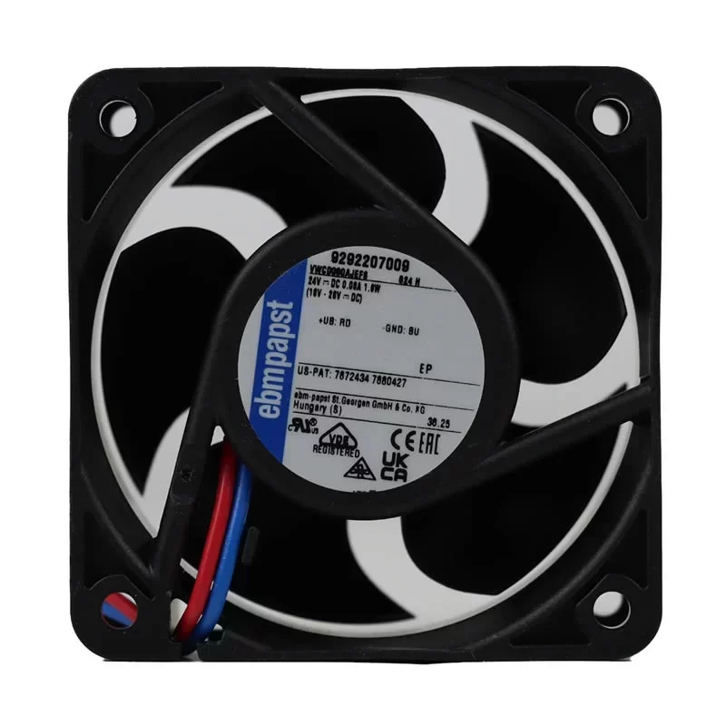 624H ebmpapst 24V 0.08A 60x60x25mm DC Axial Fan