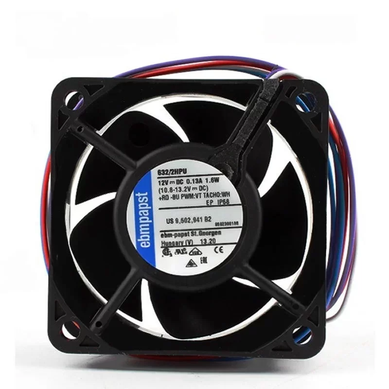 632/2HPU ebmpapst 12V 60x60x25mm DC Axial Fan