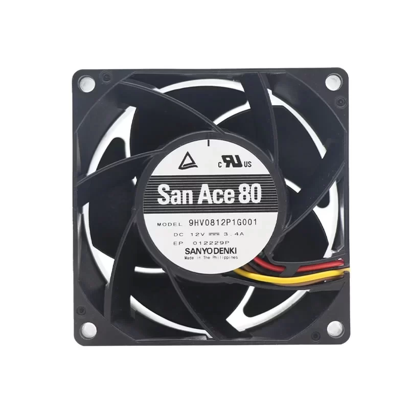 9HV0812P1G001 Sanyo Denki 12V 80x80x38mm DC Axial Fan