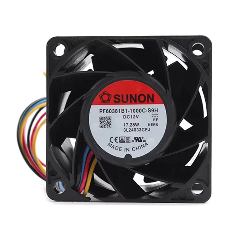 PF60381B1-1000C-S9H Sunon 12V 60x60x38mm DC Axial Fan