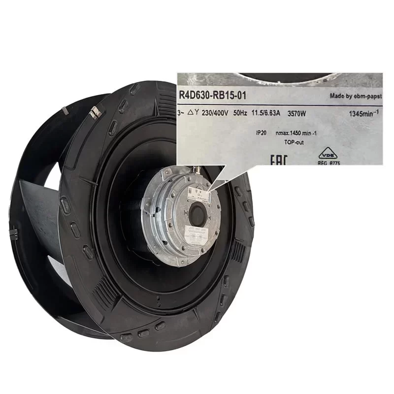 R4D630-RB15-01 ebmpapst 230/400V 630mm AC Centrifugal Fan R4D630-RB15-01 ebmpapst 230/400V 630mm AC Centrifugal Fan