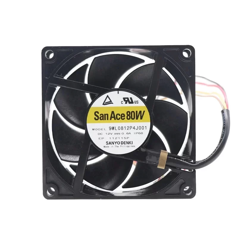 9WL0812P4J001 Sanyo Denki 12V 80x80x25mm DC Axial Fan