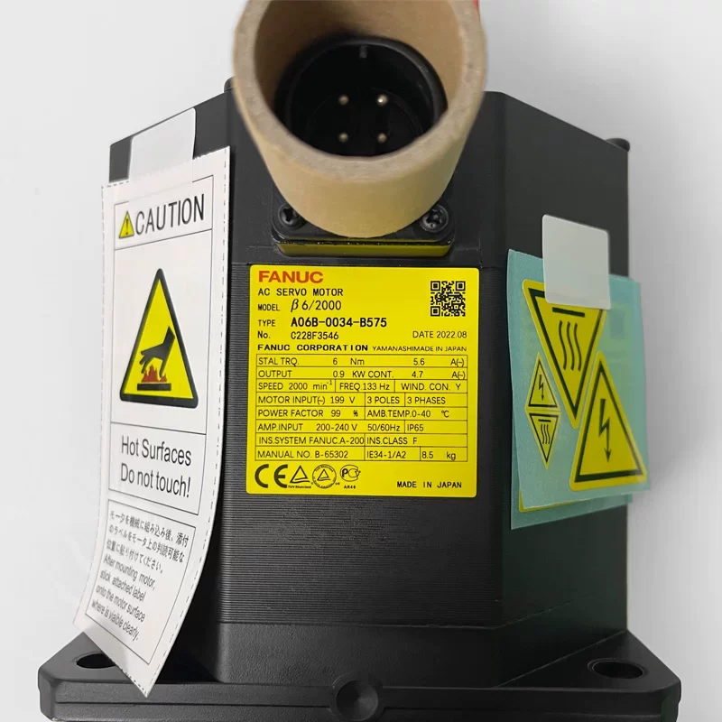 A06B-0034-B575 FANUC Beta iS 6/2000 AC Servo Motor
