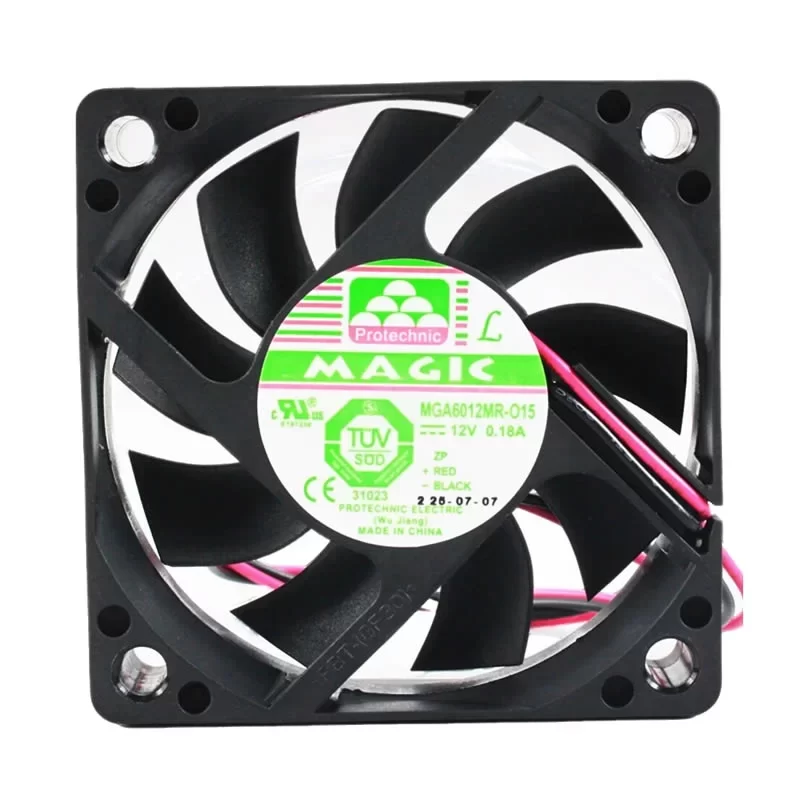 MGA6012MR-O15A Protechnic 12V 60x60x15mm DC Axial Fan