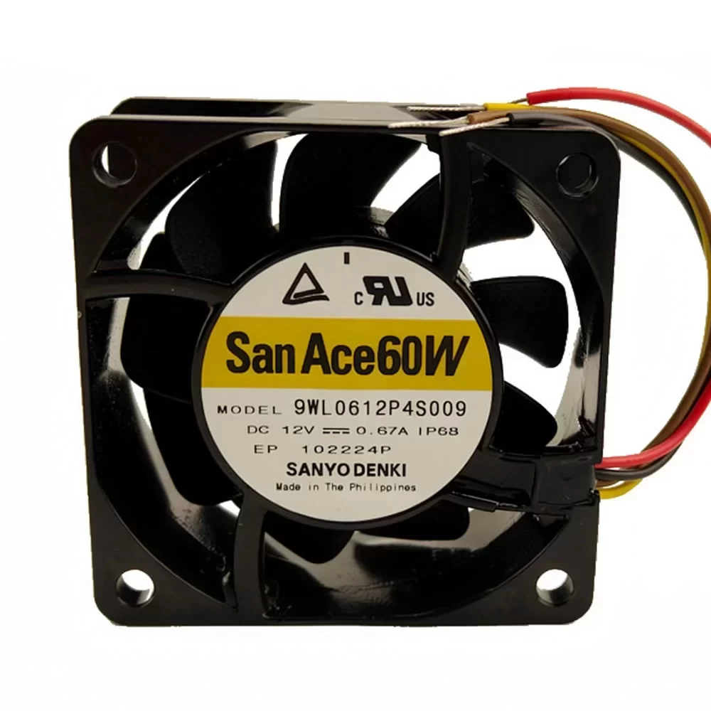 9WL0612P4S009 Sanyo Denki 12VDC 60x60x25mm DC Axial Fan