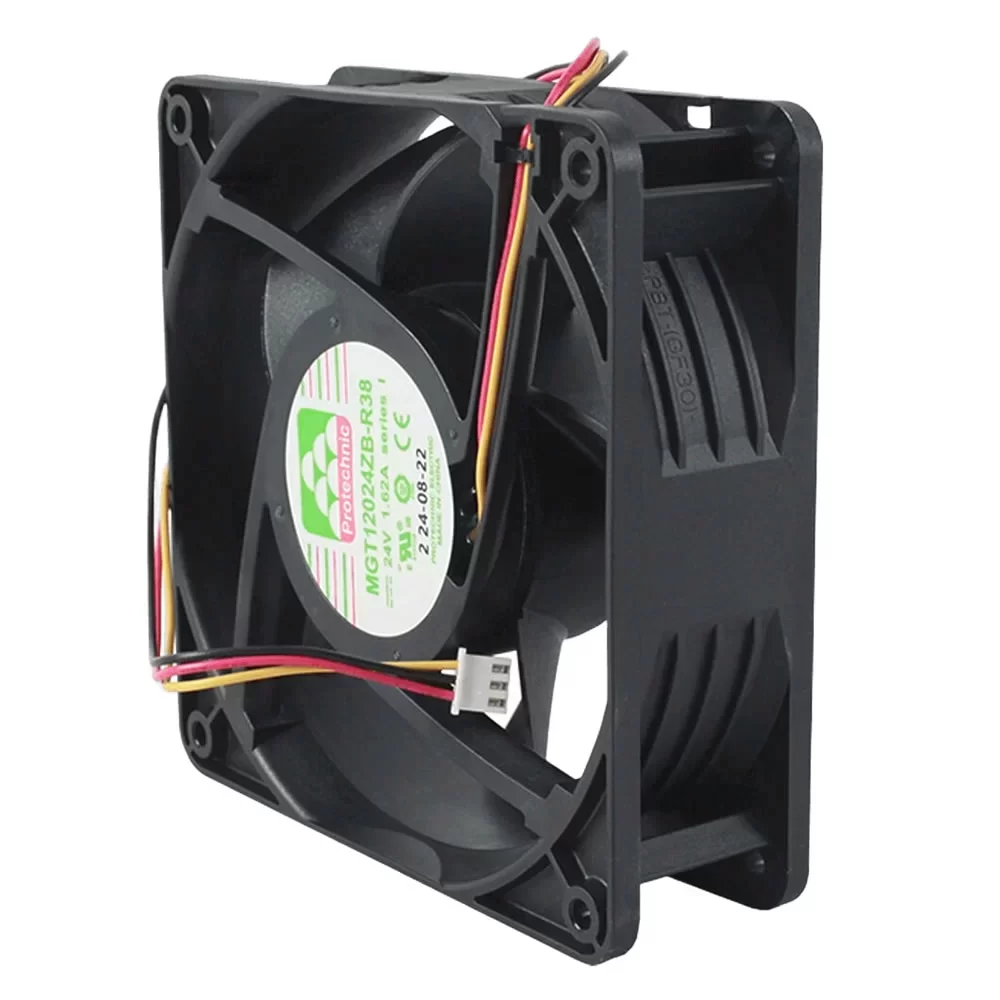 MGT12024ZB-R38I Protechnic 24V 120x120x38mm DC Axial Fan MGT12024ZB-R38I Protechnic 24V 120x120x38mm DC Axial Fan