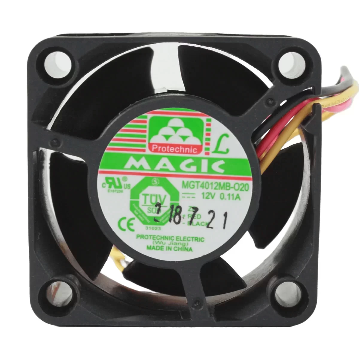 MGT4012MB-O20 Protechnic 12VDC 40x40x20mm DC Axial Fan