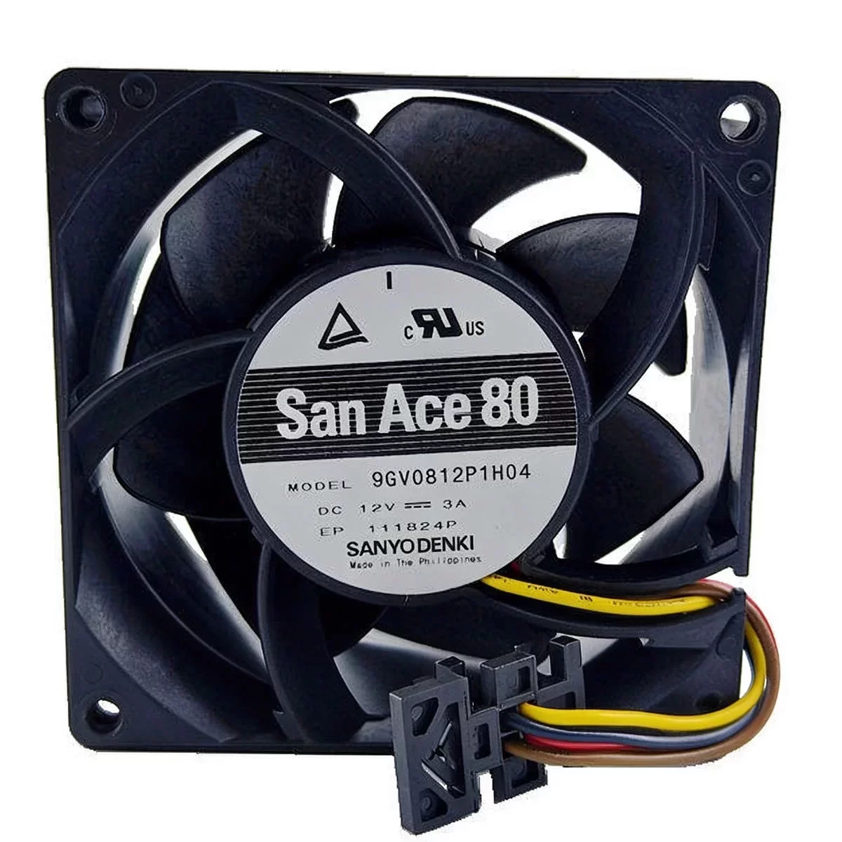 9GV0812P1H04 Sanyo Denki 12VDC 80x80x38mm DC Axial Fan